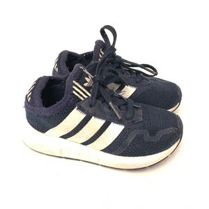 Boys Blue and White Adidas Tennis Shoes Size 9